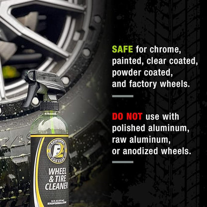 ExoForma Wheel & Tire Cleaner - Removes Built-Up Brake Dust, Dirt & Grime - Improves Dressing Performance - 2-in-1 Formula - Chosen by Pros (16 FL Oz)