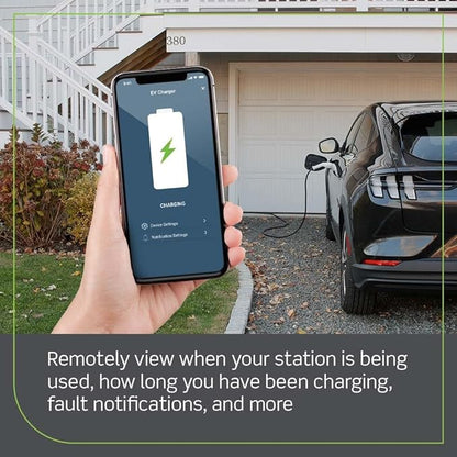 Leviton Level 2 Smart EV Charger with Wi-Fi, 32 Amp, 208/240 VAC, 7.6 kW Output, 18' Cable, Indoor/Outdoor Hardwired EV Charging Station, My Leviton Compatibility, EV32W EVSE