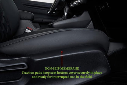 coverdream Custom Seat Covers Compatible with Select Honda CRV 2015 2016 Models - Leatherette (Red/Black,Full Set)