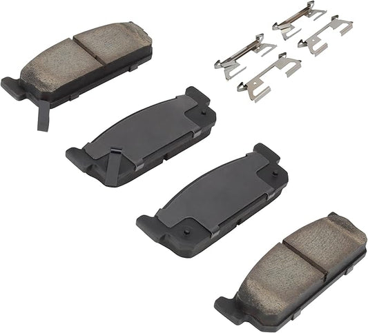 Premium Semi-Metallic Rear Brake Pads (1001-0588M) Compatible with INFINITI J30 1993-1997, INFINITI M45 2003-2004, INFINITI Q45 1997-2006