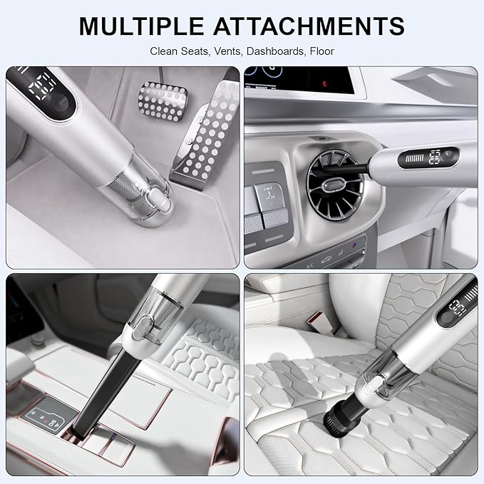 Cordless Handheld Car Vacuum, 16000PA 2-in-1 Blow & Suction, Brushless Motor, Type-C, Low Noise, for Home, Office