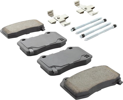 Premium Semi-Metallic Rear Brake Pads (1001-1053AM) Compatible with Hyundai Genesis Coupe 2010-2016
