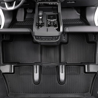 Floor Mats for 2024 2025 Lexus TX, Cargo Liner with Backrest Mat, All Weather TPE Full Mat Set for 2025 TX350 TX500 TX550+ Accessories