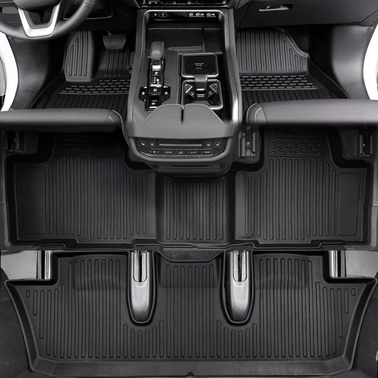 Floor Mats for 2024 2025 Lexus TX, Cargo Liner with Backrest Mat, All Weather TPE Full Mat Set for 2025 TX350 TX500 TX550+ Accessories