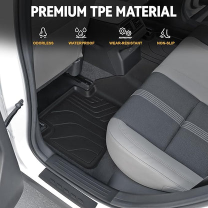 Floor Mats Set for 2023 2024 2025 Mazda CX-50 Gas, Full Coverage All Weather Floor Mats Cargo Mat with Backrest Protectors & Door Sill Guards for CX50 Accessories(Not fit Hybrid)