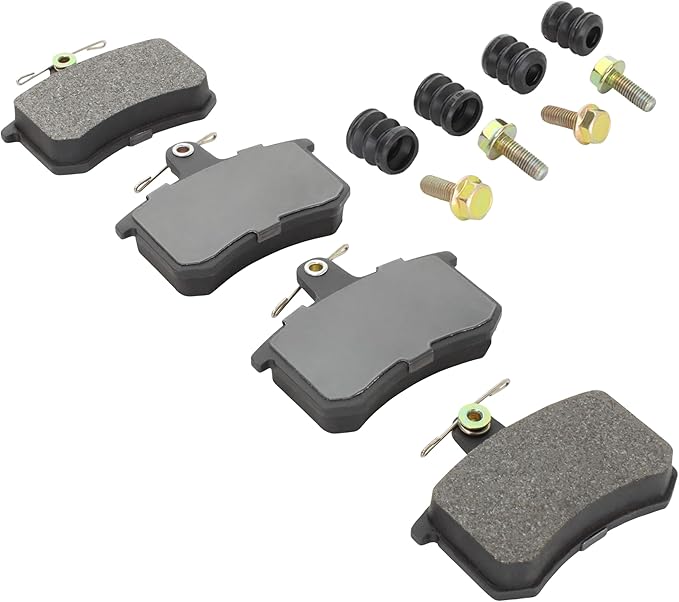 Premium Ceramic Rear Brake Pads (1001-0228C) Compatible with 1980-2001 Alfa Romeo/Audi (4000 Quattro/5000 Quattro/80 Quattro/90 Quattro/A4 Quattro/A6 Quattro/A8 Quattro/S3/S4/S6 & More)