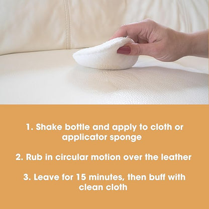 Furniture Clinic Leather Protection Cream | 2-in-1 Leather Conditioner & Waterproofing Protector for Furniture, Shoes, Car Seats & More | Prevent Stains While Nourishing | 17oz/ 500ml
