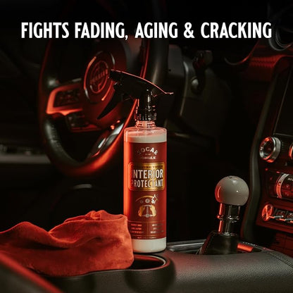 SOCAR Finishing Touch Interior Protectant - 16 fl oz, Professional Grade Dressing for Plastic, Vinyl, Leather. Restores New Car Look, Non-Greasy Residue, Blocks Dust, Harmful UV Rays, Pleasant Smell