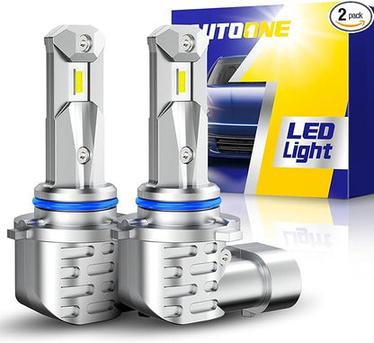 AUTOONE 9005/H B3 Bulbs, 16000LM Fog Lights 6000K White, Fanless Mini Size, Pack of 2