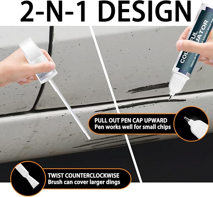 Onyx Black/Void Black(GBA/WA8555) Touch Up Paint for GMC, Car Paint Pen Scratch Repair Two-In-One Touch Up Paint, Premium Car Scratch Remover for Deep Scratches