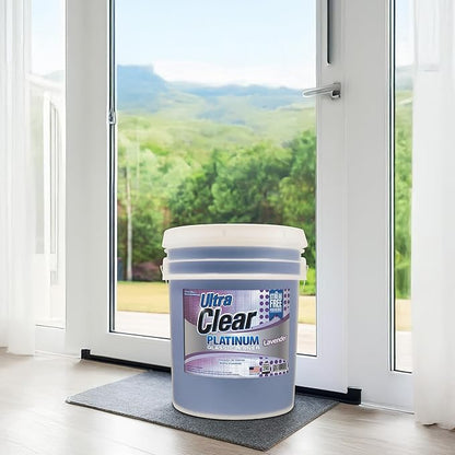 Ultra Clear Platinum Glass Cleaner, Crystal Clear Streak-Free Shine Polished Finish, for Commercial and Residential Use Lavender Fresh, 5 Gallons