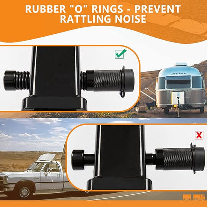 Trailer Hitch Locks, Hitch Lock with 5/8'' Dia 3-1/2” Long Pin Fits 2" and 2-1/2" Receiver Tubes, Class III IV Hitches, Trailer, Truck, Car and Boat Receiver Lock (Keys Alike 4 Pack)