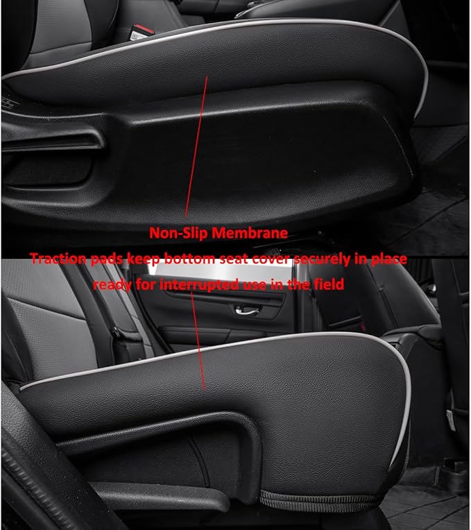 EKR Sportage Seat Covers Custom Fit for KIA Sportage Hybrid EX/SX Prestige & Plug-in Hybrid X-Line/X-Line Prestige 2023-2026 Leather Car Seat Cover Full Set-Faux Leather (Black/Gray)