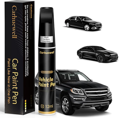 (040/9040) Black/Jet Black Touch Up Paint Compatible with Mercedes-Benz, Exact Match Car Paint Pen Automotive Scratch Repair Remover Kit Quick & Easy Solution for Vehile Chips and Nicks