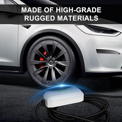 Best Volt Electric Vehicle Portable Charger for Tesla,ETL Certified,25ft Fast Charging, IP65 Waterproof, Compatible with Model 3/X/Y/Cyber Truck,No Adapter Needed (Nema 5-15 120V/16A, White)