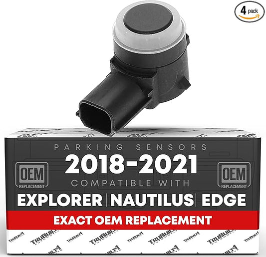 T1A Car Parking Sensors - Compatible with 2018-2019 Ford Edge, 19-21 Ford Explorer; 20-21 Lincoln Nautilus - Front/Rear Backup Reverse Parking Assist Kit - OEM HU5Z15K859AAT