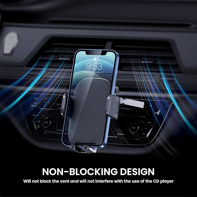 Qifutan Metal CD Slot Phone Holder Mount for Car - Upgraded Thick Cases Friendly iPhone Holder for CD Player - Fits All Smartphones
