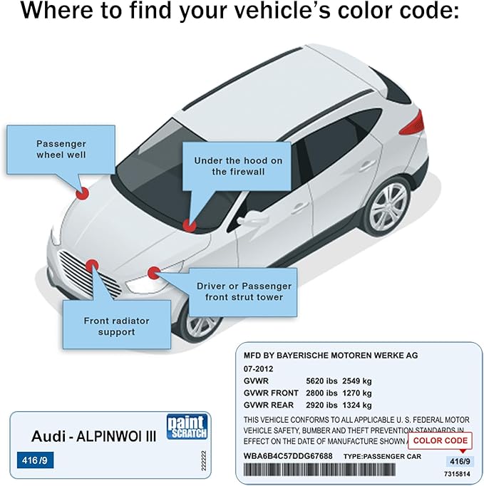Touch Up Paint for Mercedes Benz Polar White (149/9149)-Exact Match–Chips and Nicks TouchUp Paint Pen Scratch Repair Car Accessories Car Paint Pen for Erase Car Scratches