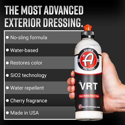 Adam's Polishes VRT Gallon - Vinyl, Rubber and Plastic Non-Greasy Long Lasting Super Shine Dressing for Tires, Trim and More, Safe for Cars, Trucks, SUVs, RVs & More