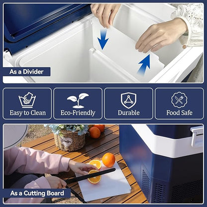 Car Fridge Portable 12V Refrigerator 40 Quart 12 Volt Freezer Compressor Cooler 12V/24V DC 110～240 V AC for Truck Van RV Camper SUV and Home Use (HC-38P5s)