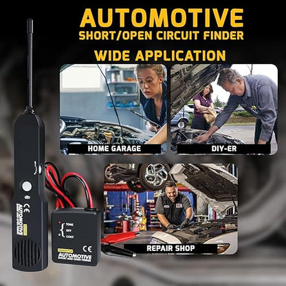 Automotive Electrical Open&Short Finder Circuit Tester Circuit Finder Detector Tone Generator Cable Wire Breaker Tracker Circuit Fault Finder DC 6-42V Car Diagnostic Tool