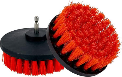 Maxshine M8 Medium-Duty Upholstery Carpet Brush with Drill Attachment - Removes and Scrubs Grime, Stains, and Spots from All Types of Upholstery and Carpets in Leather and Fabric (4")