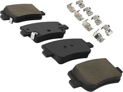 Premium Ceramic Rear Brake Pads (1001-2417C) Compatible with Hyundai Sonata 2021-2024, Kia K5 2021-2024