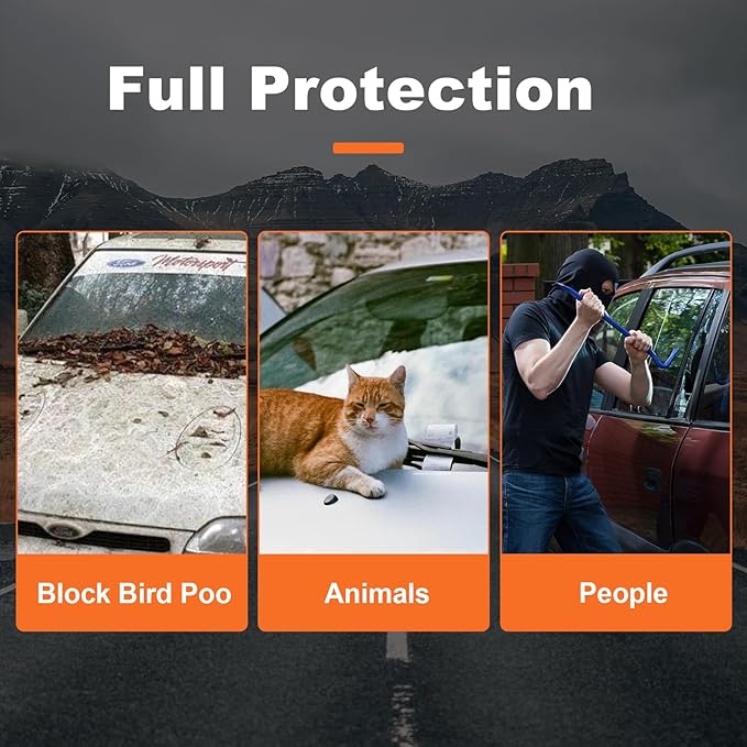 Car Cover Waterproof All Weather for Automobiles Winter Snowproof Rain UV Protection Heavy Duty Outdoor Sedan Car Cover & Car Snow Cover Universal Fit for Sedan Length Up to 179’’