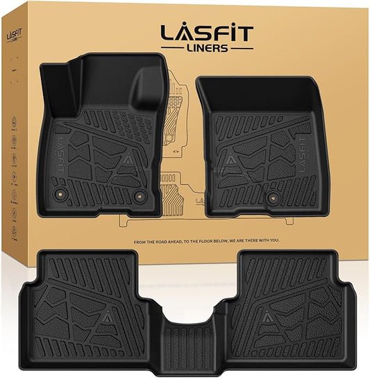 LASFIT Floor Mats for Ford Maverick 2022-2025(for Gasoline Models Only) All Weather Car Floor Pretoctor TPE Truck Liners for Ford Maverick Gas, 1st & 2nd Row Black
