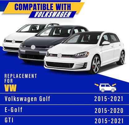 3 wipers Replacement for 2015-2021 VW Volkswagen Golf/2015-2020 VW e-Golf/2015-2021 VW GTI, Windshield Wiper Blades Original Equipment Replacement - 26"/18"/11" (Set of 3) Top Lock