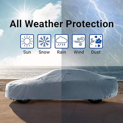 iCarCover Custom Car Cover for Porsche 930, 944, Turbo, Coupe, Convertible, Cabriolet, Waterproof All-Weather Rain Snow UV Sun Protector Full Exterior Indoor Outdoor Car Cover (Fits 1975-1991)