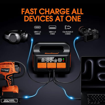8000A LiFeMnPO4 Jump Starter for All 12V Cars, DC+PD 200W Two-Way Fast-Charging Portable Car Starter (PD Charger NOT Included), 30 Mins Full Charge, Powerful Jump Box w/Large Screen & Light