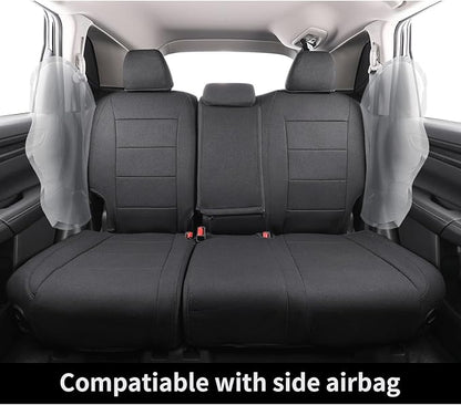 coverdream Full Set CRV Seat Covers Custom Fit for 2023 2024 2025 2026 Honda CR-V LX,EX,EXL,Hybrid,Sport Series,Trailsport,Fully Covered,Airbag Compatible UV Resistant Polyester Seat Protector(Black)