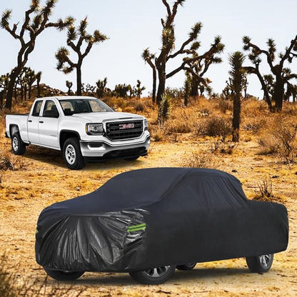 KouKou Truck Cover Waterproof All Weather, 7 Layers Heavy Duty Pickup Cover Outdoor, Length up to 210 inches,Universal Fit Truck Short Regular Bed Ford F150,F100,Chevy C10 S10 etc.
