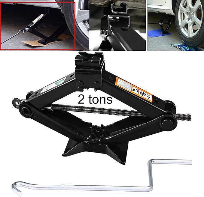 Scissor Screw Jack Lift for Car Van Vehicles 2 Ton 4.2-15 Inch Portable with Handle for Spare Tire Changing Remove