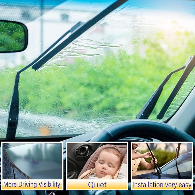 3 wipers Replacement for 2018-2023 Chevy Chevrolet Traverse, Windshield Wiper Blades Original Equipment Replacement - 24"/20"/10" (Set of 3) U/J HOOK