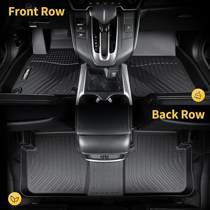 GINOWY-Floor Mats & Cargo Liner for Genesis GV80 2021-2025 (Only 5 Seats, Not for Coupe), All Weather Car Floor Mats Cargo Liner TPE Rubber Trunk Mat Trunk Liner, GV80 Accessories Mats