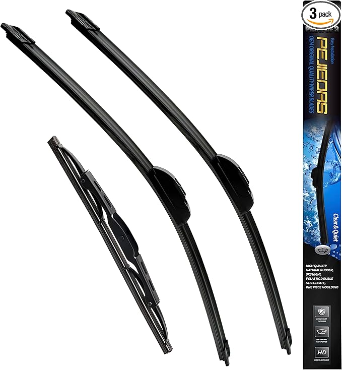 3 Wipers, Front Wiper + Rear Wiper Blades for Dodge Grand Caravan 2008-2020/Chrysler Town & Country 2008-2016 (26 inch + 20 inch + 16 inch Wiper Blades) OE Original Style