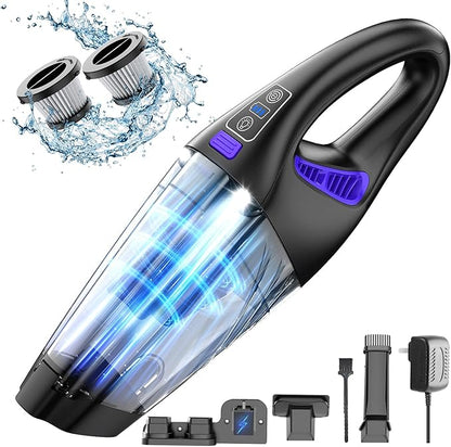 Handheld Car Vacuum Cordless, 18000Pa 160W Car Vacuum Cleaner,30Min Powerful Hand Held Vacuum Cordless Portable Vacuum Cleaner