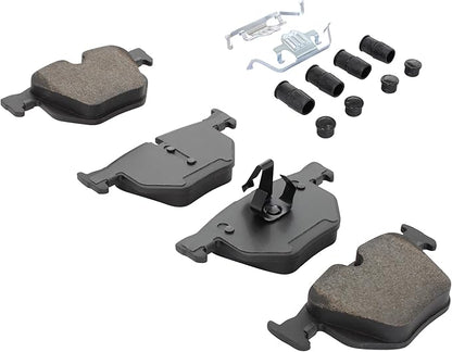Premium Semi-Metallic Rear Brake Pads (1001-1042M) Replacement for BMW 525i 2010-2008, 530i 2008, X5 2018-2007, X6 2019-2008