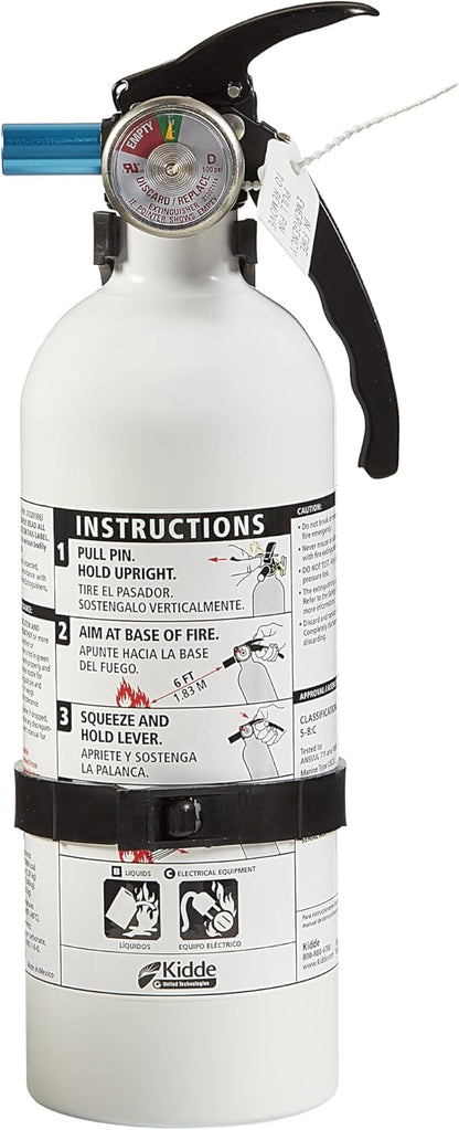 Kidde Auto Fire Extinguisher for Car & Truck, 5-B:C, 3.2 Lbs., Dry Chemical Extinguisher, Strap Bracket (Included) & Fire Extinguisher for Home, 1-A:10-B:C, Dry Chemical Extinguisher, Red