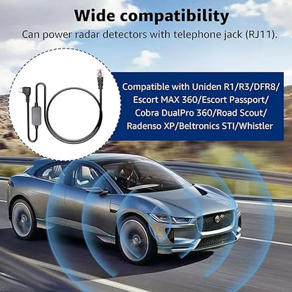 USB-C to RJ11 Plug Cable,Radar Detector Cable for Uniden R1 R3 R7 Escort MAX360 MAX 360c IX IXc Beltronics Cobra Passport 9500i Radenso XP etc(3.3FT)