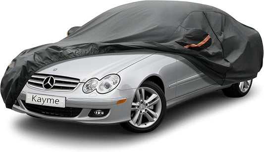 Kayme 7 Layers Car Cover Custom Fit for Mercedes Benz CLK 200 280 320 350 430 500 (1997-2025) Waterproof All Weather for Automobiles, Outdoor Full Cover Rain Sun UV Protection.