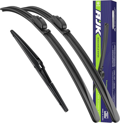 AJK Wiper Blades for Hyundai Palisade 2020 2021 2022 2023 2024 2025, 3 Piece All Weather OEM Quality Automotive Replacement Windshield Wiper Blades for My Car
