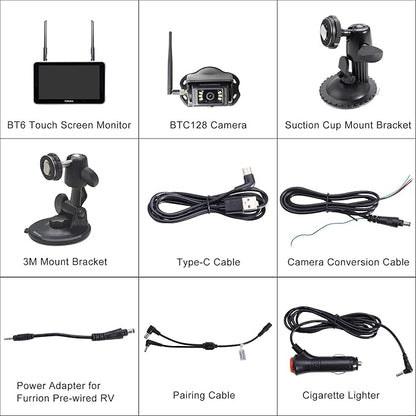 Haloview Byte Tango BT6 Touch RV Backup Camera Wireless 2.4G Digita FHD 1080P DVR Rearview and 5.5" Touch Screen Monitor System for RV,Truck,Trailer,Truck,Camper,Van,Pickup - BT6 Touch