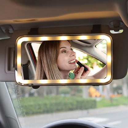 Car Visor Vanity Mirror with Light,LED Sun Visor Mirror,Truck Makeup Mirrors with 3 Light Modes & Dimmable Touch Screen,Car Accessories for Women and Girl
