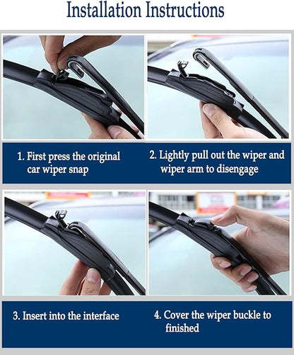 4 Wipers Set for Toyota FJ Cruiser 2007-2014, Windshield Wiper Blades Original Equipment Replacement Front and Rear- 16"/14"/14"10F (Pack of 4) J- HOOK