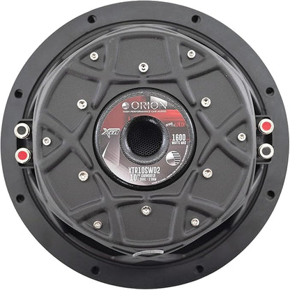 ORION XTR Series XTR10SWD2 Shallow Mount 10” Car Subwoofer, 1600W Max Power, 400W RMS, Dual 2 Ohm, UV Coated Cone, NBR Surround – Compact Slim Subwoofer for Clean Bass in Tight Car Audio Installs
