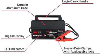 Schumacher Electric 100A Car Battery Charger and Power Supply, DSR Professional Grade, Service Mode, Flash Reprogram, Boost Charge, INC100, for 12V Automotive and Marine Batteries