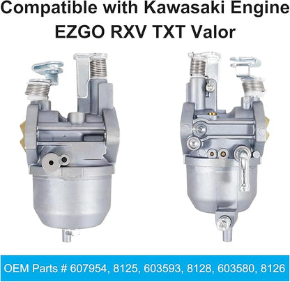 Carburetor Compatible with Engine E-Z-GO RXV, 2010-2014 Valor ST 400 MPT 800 Refresher 1200 Cushman 280 Commander 2200 Bellhop, 2010-2015 TXT, Carburetor for 13HP FJ400D Engine Motor Golf Cart